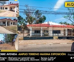 Casa con terreno comercial en alquiler, Avenida Alemana