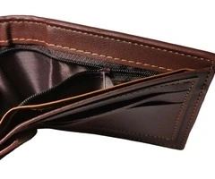¡Billetera para hombre en cuero PU - Elegante y duradera, café! - 2