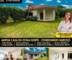 CASA EN VENTA O ALQUILER CON PRECIO DE TERRENO EN CONDOMINIO BARCELÓ!