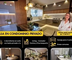 EN VENTA CASA EN CONDOMINIO PRIVADO EN ZONA VENTURA MALL