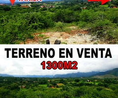 Lote en venta Tarija 1300 metros cuadrados