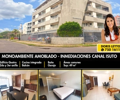 MONOAMBIENTE AMOBLADO EN ALQUILER – INMEDIACIONES DE CANAL ISUTO