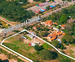 VENDO TERRENO BIEN UBICADO, SOBRE AVENIDA DOBLE VIA LA GUARDIA KM 14 - 5