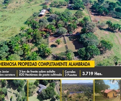 PROPIEDAD GANADERA Y MINERA EN VENTA SOBRE CARRETERA ENTRE SAN RAMÓN Y SAN JAVIER