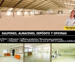 GALPONES, ALMACENES, DEPOSITO Y OFICINAS EN ALQUILER!!