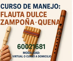 CURSO DE: FLAUTA DULCE - ZAMPOÑA - QUENA - 4