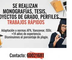 SE REALIZAN TESIS, PROYECTOS DE GRADO, MONOGRAFIA, TESINA, O PERFILES DE GRADO. - 12