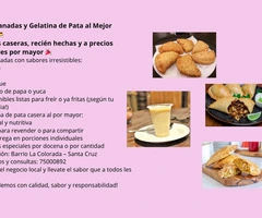 VENTA DE EMPANADAS Y GELATINA DE PATA AL POR MAYOR