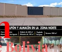 GALPON CON TINGLADO Y OFICINAS EN ALQUILER ZONA NORTE