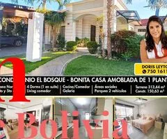 CONDOMINIO EL BOSQUE – BONITA CASA DE UNA PLANTA ALQUILER
