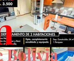 DEPARTAMENTO AMOBLADO Y EQUIPADO ZONA AVENIDA BENI