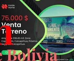 HERMOSO LOTE DE TERRENO EN VENTA EN COLCAPIRHUA