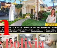 CASA AMOBLADA EN ALQUILER – CONDOMINIO EL BOSQUE