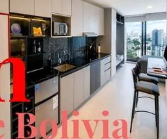 ¡Monoambiente de lujo totalmente amoblado en Condominio Garden Equipetrol! - 2