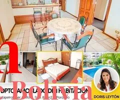 Departamento de 1 dormitorio amoblado con parqueo en equipetrol