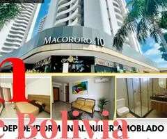 ¡DEPARTAMENTO DE 1 DORMITORIO AMOBLADO! EDIFICIO MACORORO 10 - 3