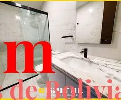 Departamento amoblado de 2 suites con parqueo y baulera en Equipetrol