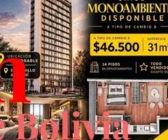 ÚNICO MONOAMBIENTE DISPONIBLE A TIPO DE CAMBIO 8 - 3